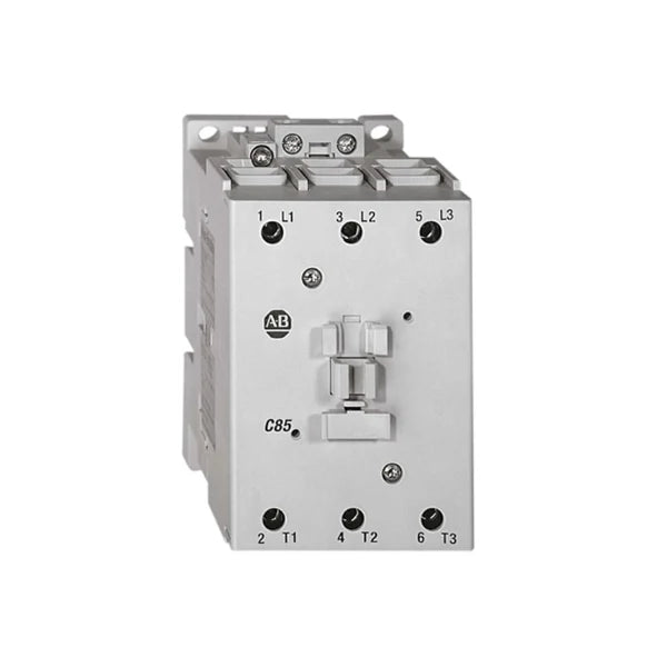 Allen-Bradley 100-C85D10 MCS-C, reliable IEC contactor for 85A, 110V/120V coils, max voltage 600V, ensures industrial durability.