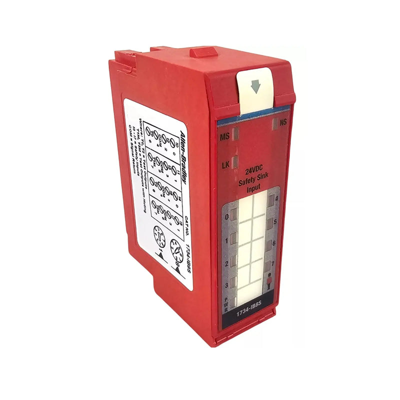 Allen-Bradley 1734-IB8S, 8-channel safety module, suitable for POINT I/O, meeting SIL2/PLd standards.