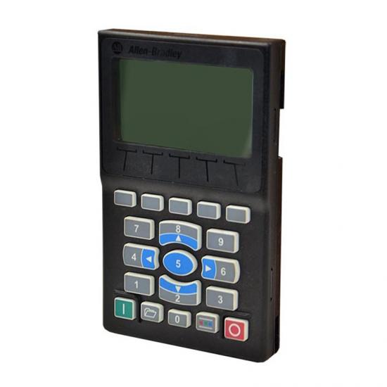 Allen-Bradley 20-HIM-A6 LCD module for PowerFlex, supporting control and parameter setup.