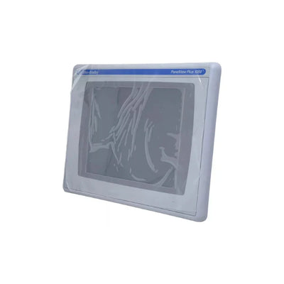 Allen-Bradley 2711P-RDT10C 6-inch PanelView terminal with touchscreen interface for industrial use.