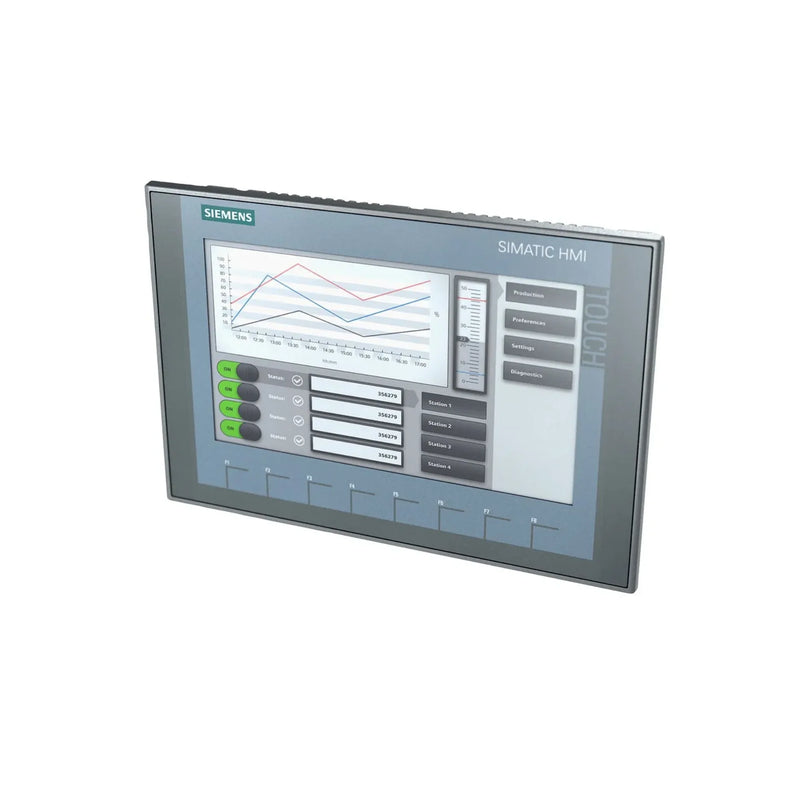 Siemens 6AV2123-2JB03-0AX0 HMI KTP700 Basic Panel, 7-inch touchscreen, industrial PROFINET connectivity.