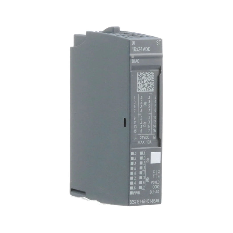 Siemens 6ES7131-6BH01-0BA0 module for SIMATIC ET 200SP, 16 input channels, 24V DC.
