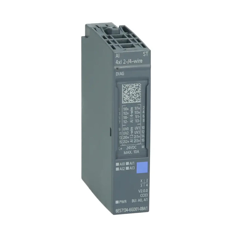 Siemens module 6ES7134-6GD01-0BA1 for SIMATIC S7-1200 PLC systems offering analog input.