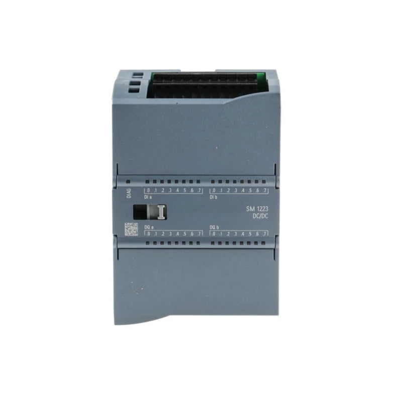 Siemens module for S7-1200: 16 digital outputs, 24V DC, enhances control systems.