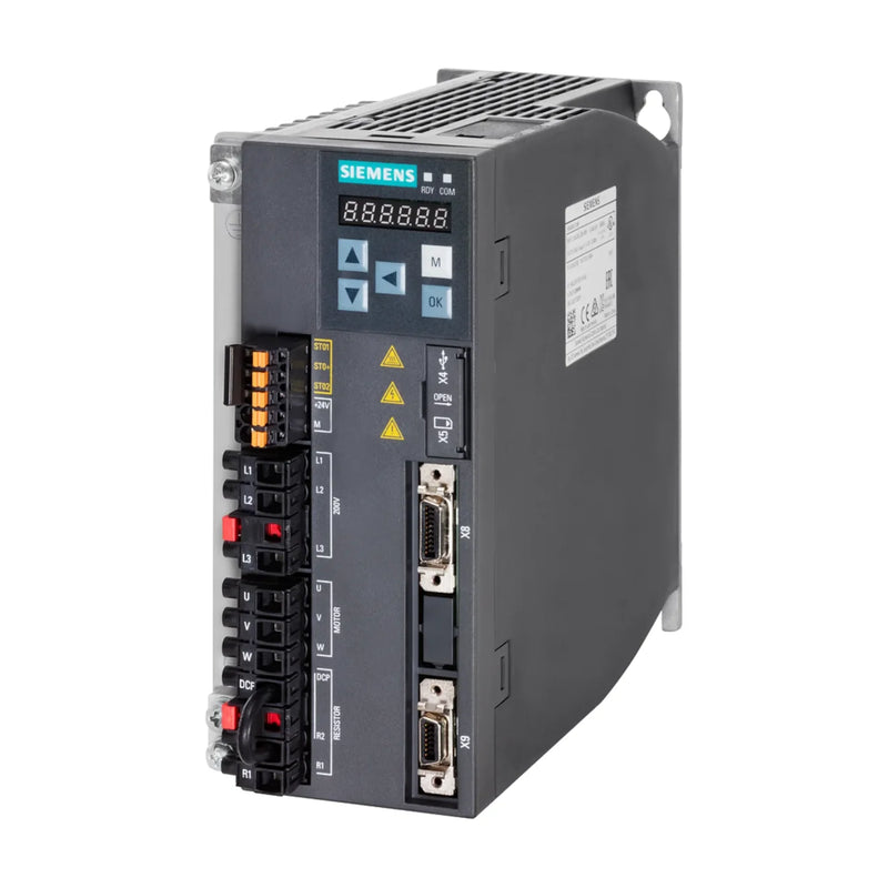 Siemens G120X inverter 0.75 kW, 400 V AC, IP20 rated for efficient pump and fan applications.