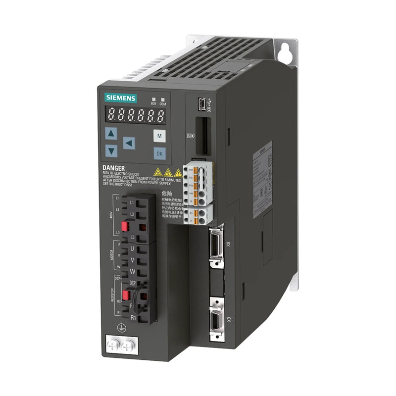 Siemens inverter 6SL3210-5FE11-0UF0, 1.1kW, 3AC 400V for efficient pump and fan usage in industry.