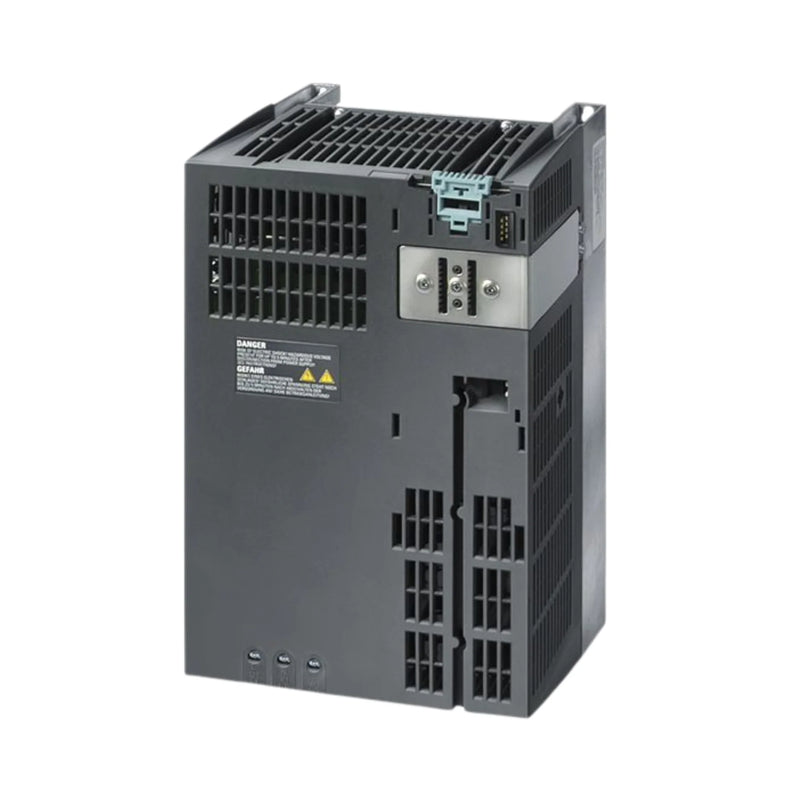 Siemens 6SL3225 module for G120 systems, offers advanced motor control with braking.