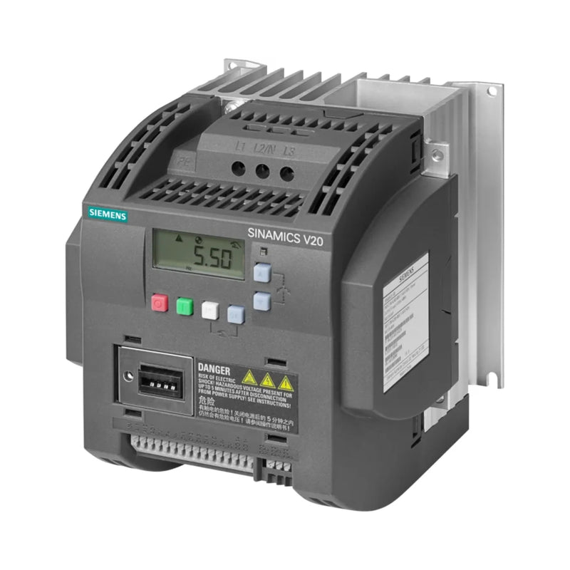 Siemens G120X inverter for 22 kW motor control in HVAC, industrial, and water systems.