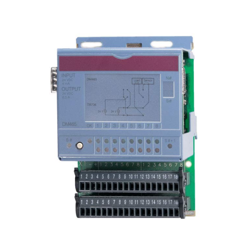 B&R 7DM465.7 module features 16 inputs and 16 outputs, 24V DC, for industrial automation control.