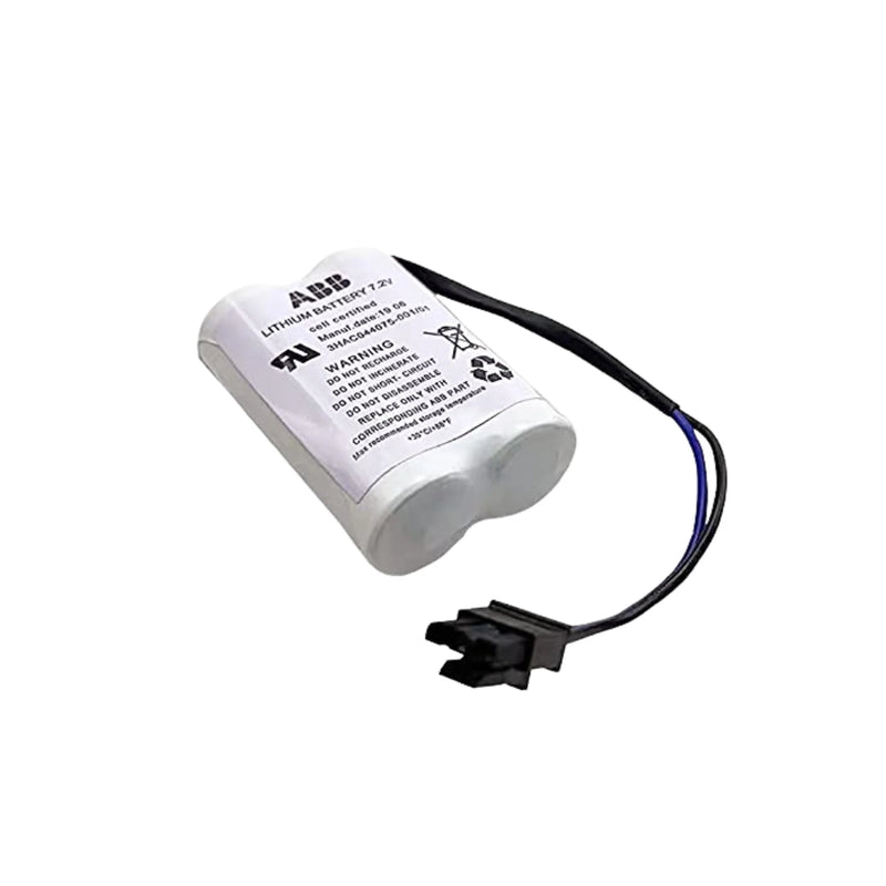 ABB 3HAC044075-001 battery, crucial for robotic efficiency, with high energy and compact design for seamless performance.