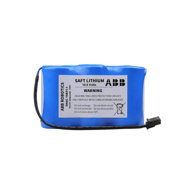 High-performance ABB 3HAC16831-1 lithium battery pack for industrial robots with 17Ah, 10.8V specs.