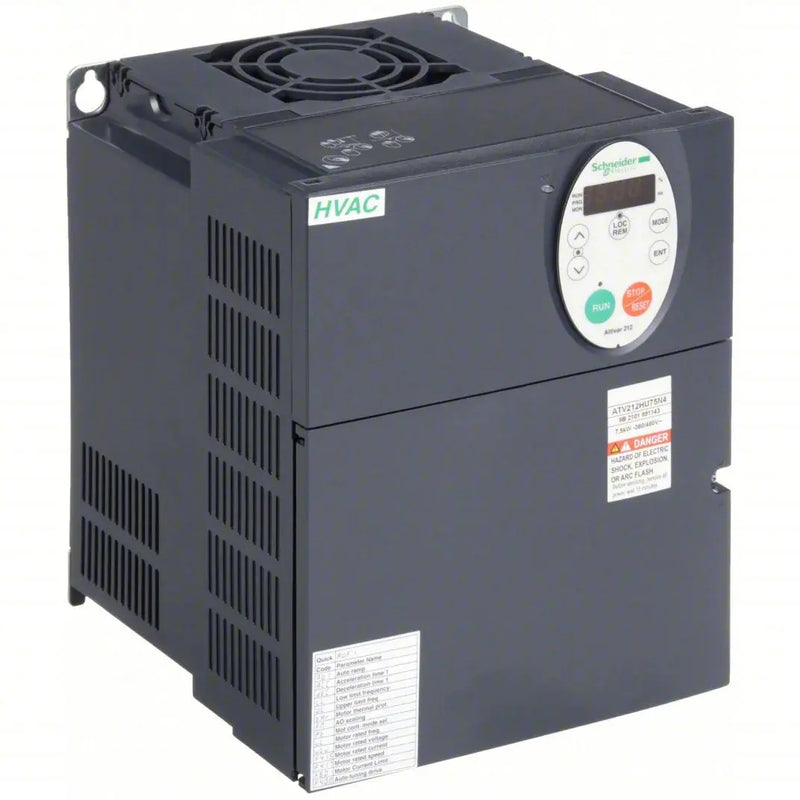 ATV212HU75N4 - SCHNEIDER ELECTRIC speed drive, Altivar 212, 7.5kW, 10HP, 480V, 3-phase with EMC, IP21 standard.