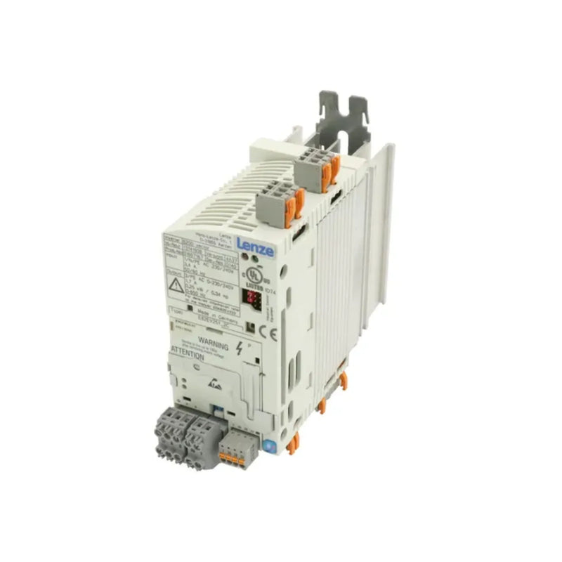 Lenze E82EV251_2C, 0.25 kW, 230 V, compact drive with IP20 protection for OEM applications.
