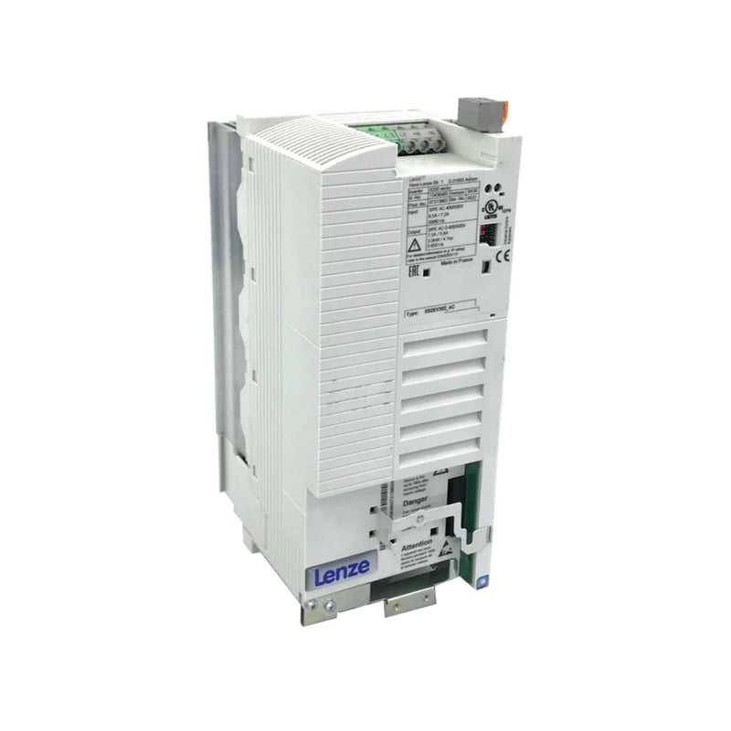 Lenze E82EV302-4C VFD, 3.0 kW, 400–480 V AC, vector control for efficient motor control in industrial settings.
