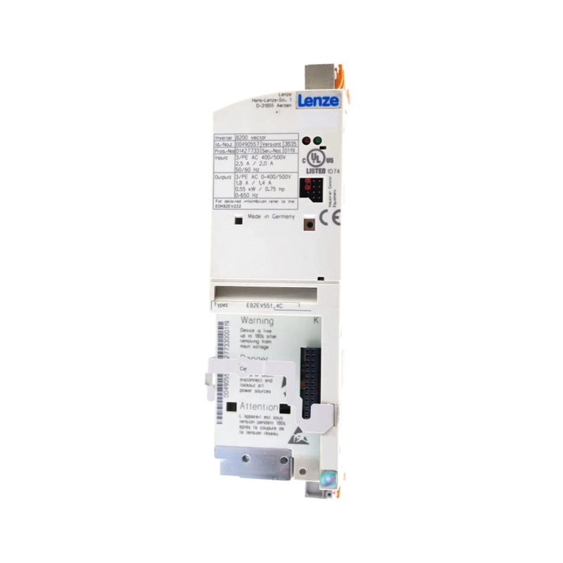 Compact 3-phase VFD, 0.55 kW, for industrial automation and OEM, Lenze E82EV551K4C