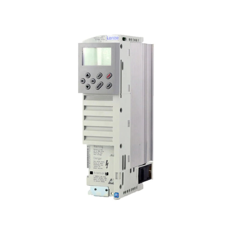 Lenze E82EV751K2C, 0.75 kW inverter for small motors, 230 V systems, compact design for automation control.