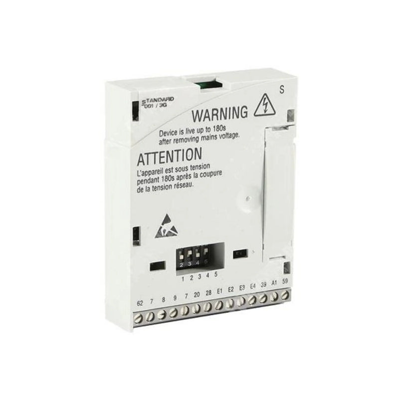 Lenze E82ZAFSC001 safety module for 8200 drives, integrated STO function, SIL 2, PL d approved safe automation.