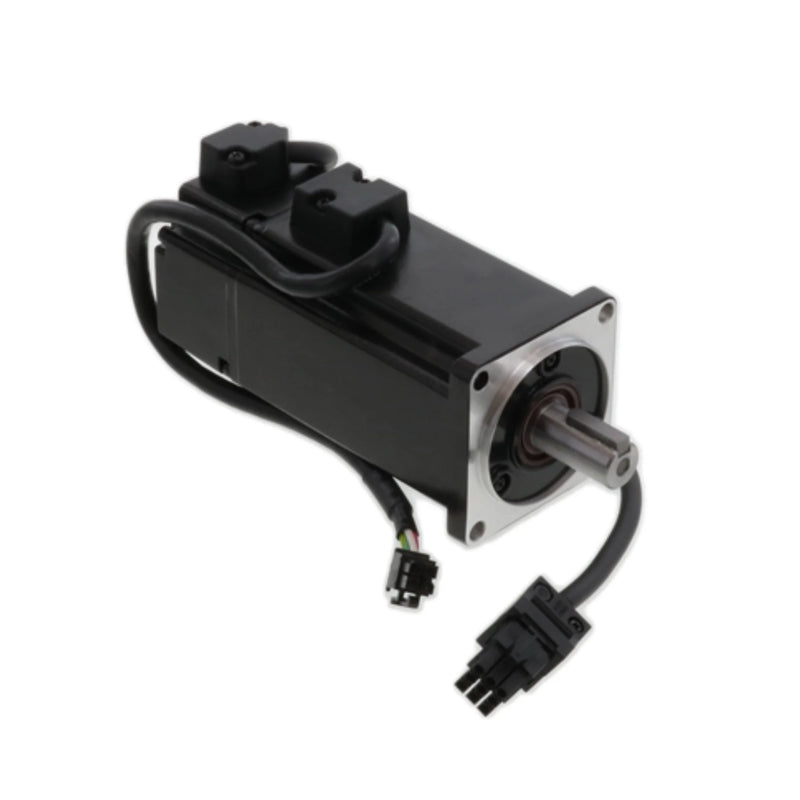 Delta ECMA-C10604RS servo motor, 400W, 3000 RPM, 220V, with incremental encoder and keyed shaft, for precision motion control.