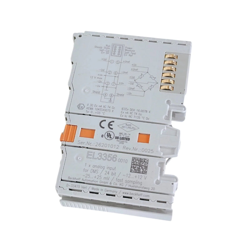 Beckhoff EL3356 EtherCAT terminal for precise RTD and resistance measurement, dual-channel support