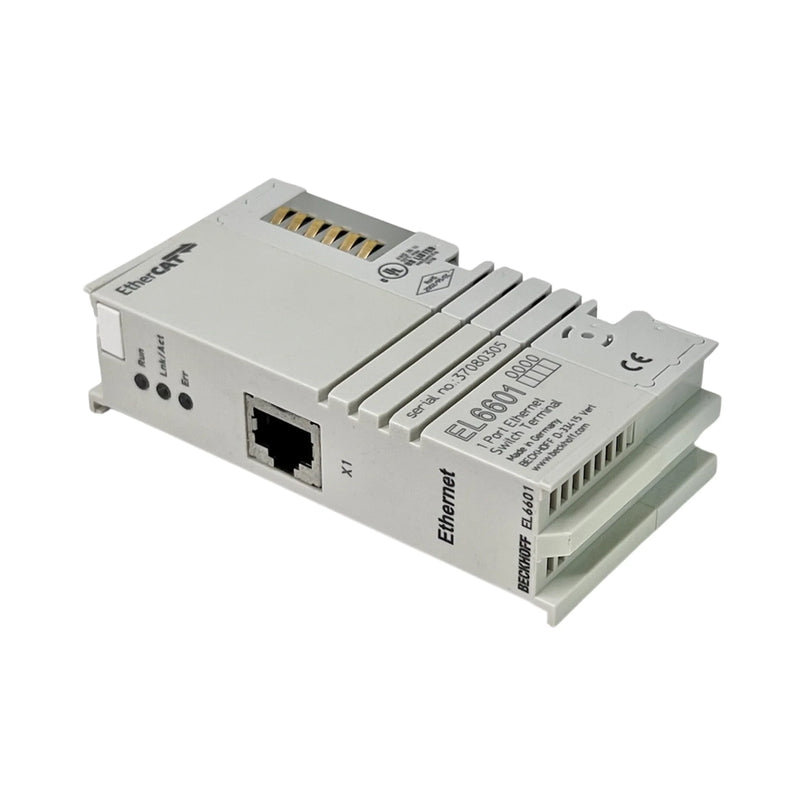 Ethernet interface terminal for EtherCAT systems, 1-port, DIN-rail compatible
