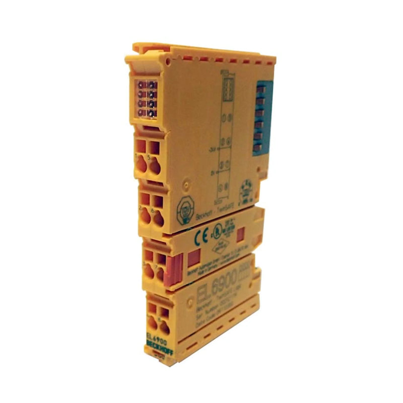 Beckhoff EL6900 safety terminal, EtherCAT safety controller, compact DIN-rail 12 mm mount