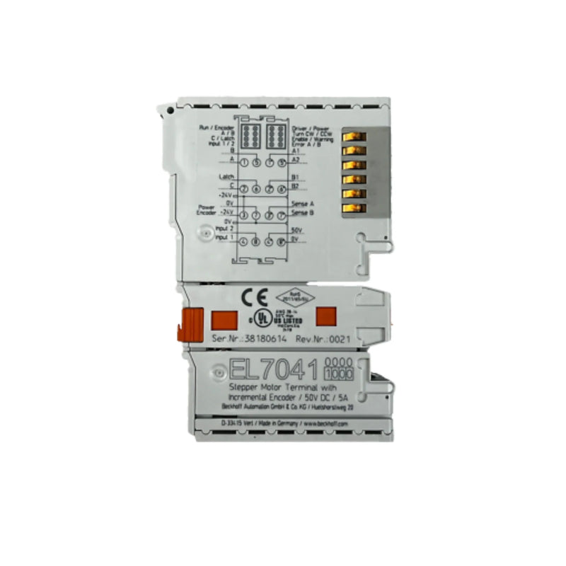 Beckhoff EL7041 EtherCAT stepper motor terminal, single-channel, 5A 50V DC, DIN-rail mount