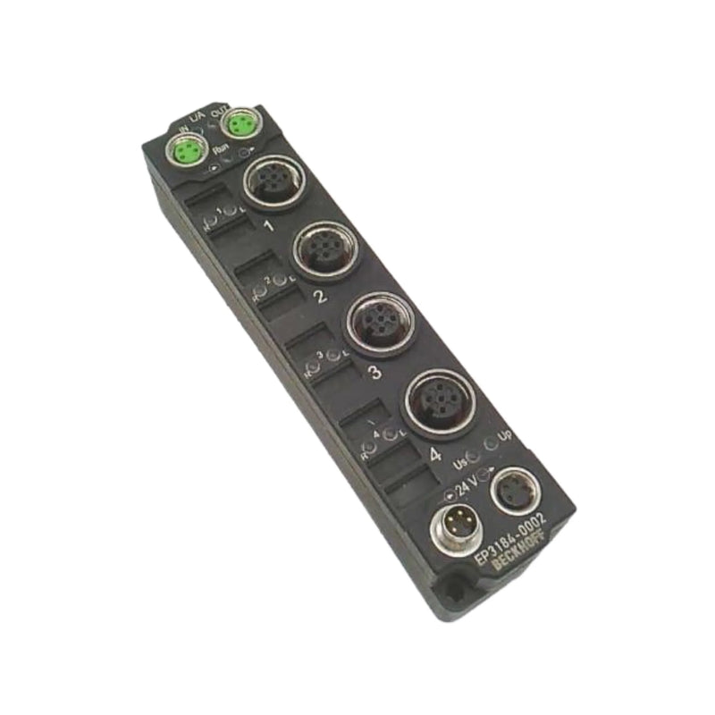 Beckhoff EP3184-0002 EtherCAT Box with four analog input channels in IP67 housing