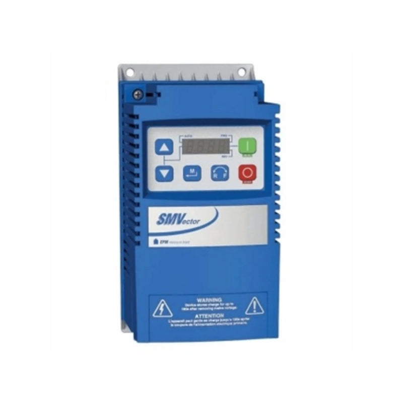 Efficient 2 HP Lenze VFD, 230 V, NEMA 1, 3-phase input, compact motor control for industrial use.