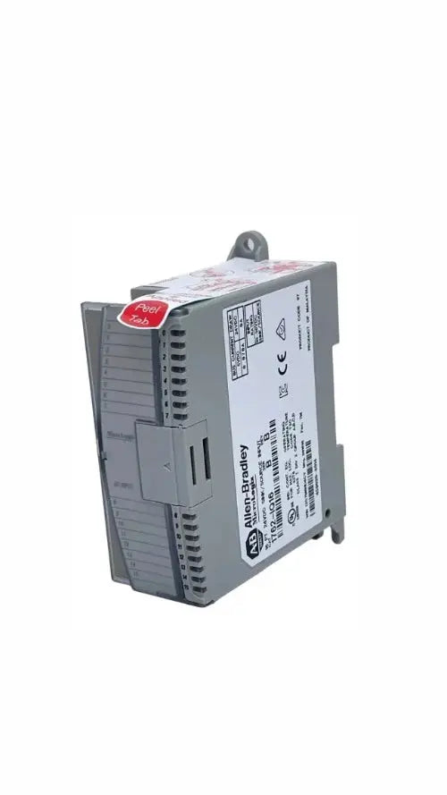Allen-Bradley 1762-IQ16, 16 inputs for MicroLogix PLCs, ideal for digital signal acquisition in industrial settings.
