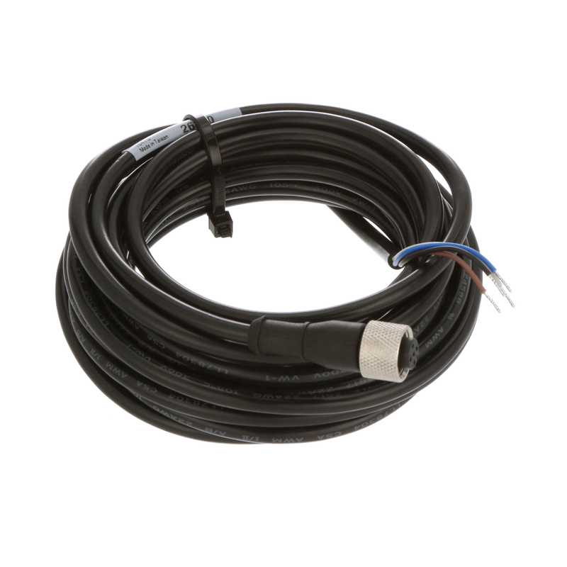 5-pin quick disconnect cable with M12 connector and 15 ft PVC jacket from Banner Engineering