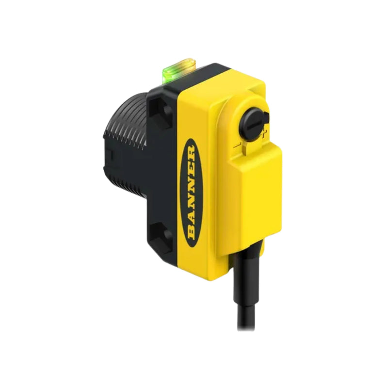 Diffuse photoelectric sensor QS18VN6D, NPN, visible red LED, IP67, ideal for industrial automation.