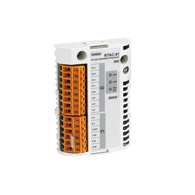 ABB RTAC-01 pulse encoder module for precise speed and position feedback, enhancing motor control accuracy.