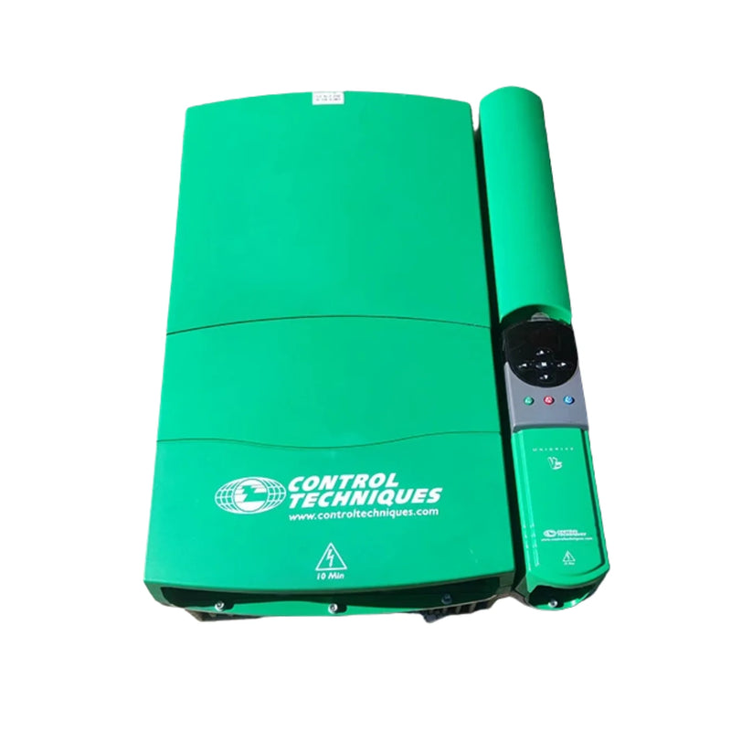 Control Techniques UNI4403 AC drive with 75kW power and 156A output for industrial applications and high-demand motors.