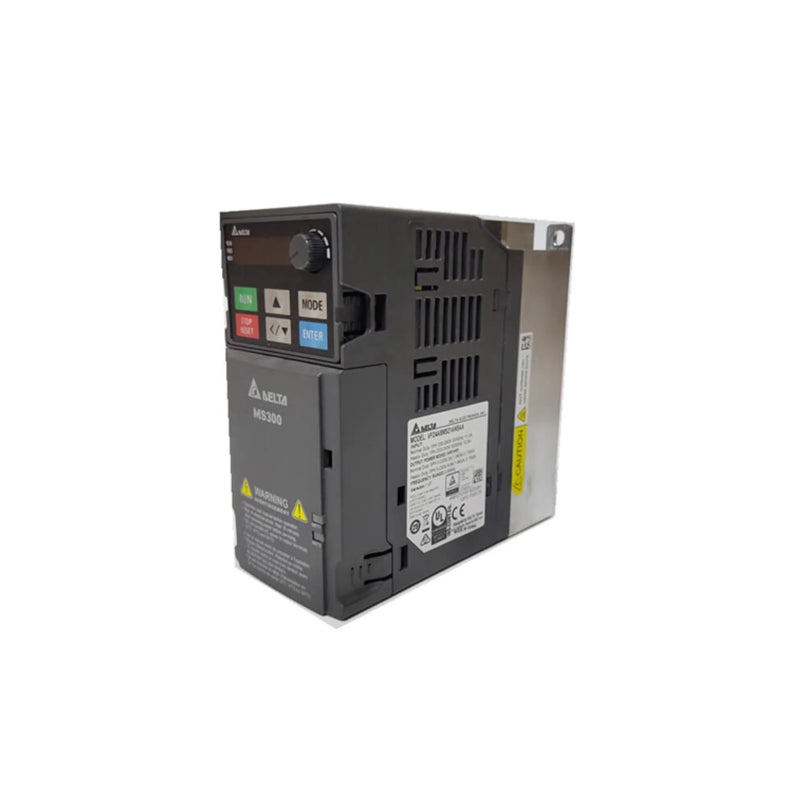 Delta VFD5A5MS43ANSAA Frequency Drive featuring compact and reliable performance for industrial motor control applications.