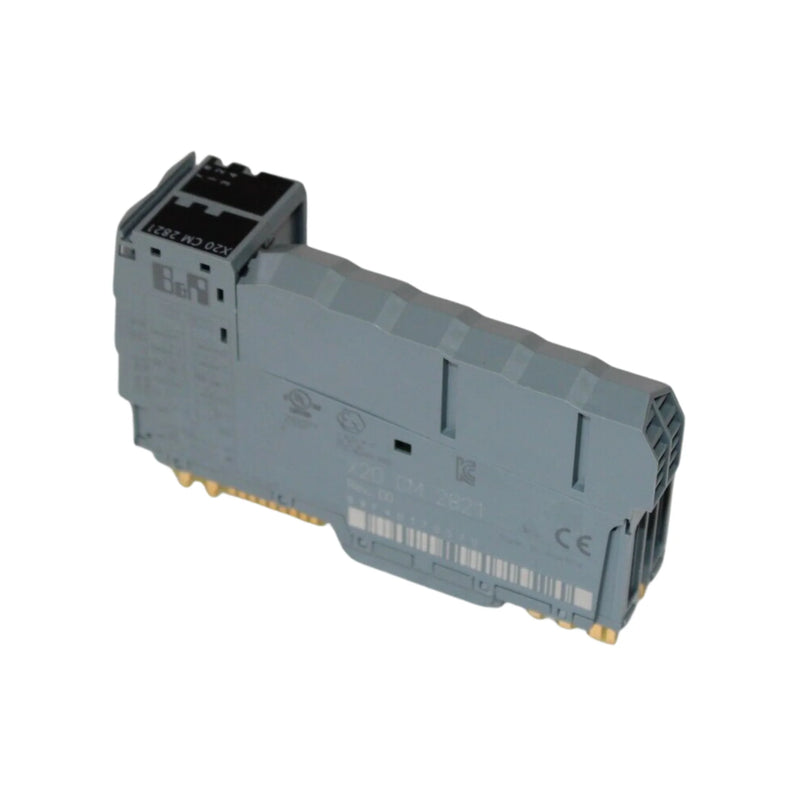 B&R X20CM2821 module with dual high-speed channels, 24 VDC input, various counting options for industrial systems.