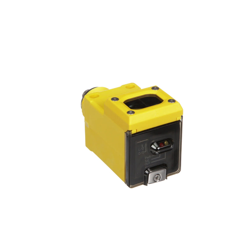 Robust sensor with M12 connector for reliable industrial detection applications.