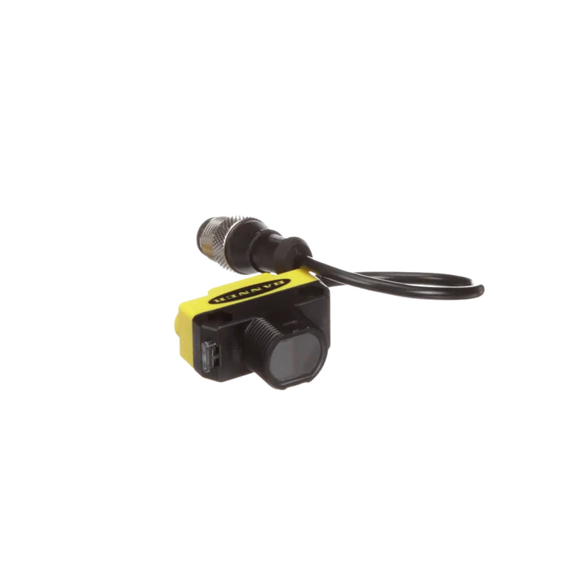 Compact photoelectric sensor, polarized PNP type with 3.5 m range and M12 connector. Ideal for industrial use.