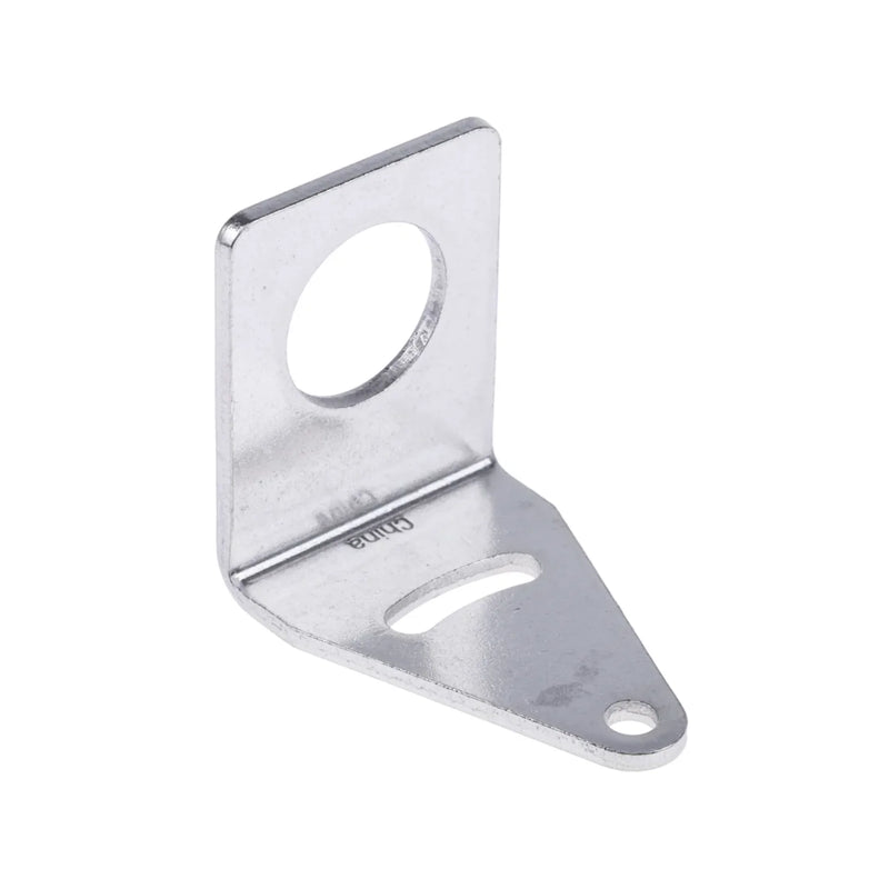 Stainless steel mounting bracket compatible with 18 mm cylindrical sensors for industrial use.